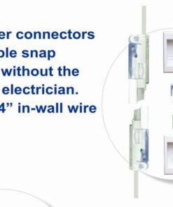 PowerBridge Two-CK Dual Outlet TV Cord Hider for Wall Mounted TV’s - Recessed in-Wall Cable Hider System for Power & Low Voltage - Matches Existing Outlets - Hide Wires with This Easy DIY Install Kit Dual Power 54 51wfFUf9TL