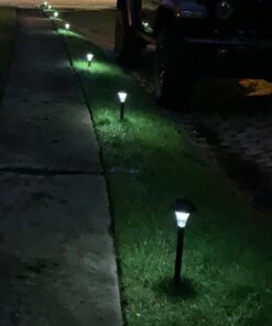 GardenBliss Best Solar Lights for Outdoor Pathway, 10 Brightest Light Set for Walkway, Patio, Path, Lawn, Garden, Yard Decor, Double Waterproof Seal, Large Led Landscape Outside Post Lighting Lamps Pack of 10 - White Light 33 51wfo6 QSVL