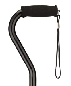 NOVA Sugarcane, Walking Cane with All Terrain Rubber Quad Tip Base and Carrying Strap, Black Design 9 51wgco3eg7L