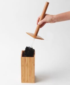 iDesign Formbu Bamboo Toilet Bowl Brush and Holder Set - 3.6" x 3.6" x 17.5" 12 51wiSDeEyBL