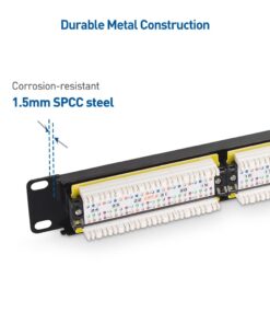 Cable Matters UL Listed Rackmount or Wall Mount 24 Port Network Patch Panel (Cat6 Patch Panel / RJ45 Patch Panel) Regular 25 51wkQl0c39L