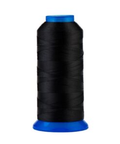 Selric [1500Yards / 30 Colors Available] UV Resistant High Strength Polyester Thread #69 T70 Size 210D/3 for Upholstery, Outdoor Market, Drapery, Beading, Purses, Leather (Black) Black
