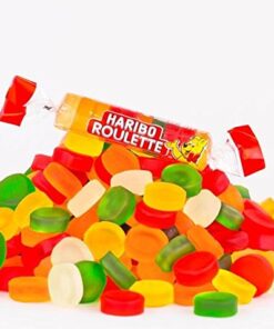 Haribo Gummi Candy, Roulette .87 oz. Roll, (Pack of 36) Routlette Box 0.87 Ounce (Pack of 36) 17 51wl 1TPcRL