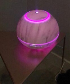 HATHASPACE Marble Essential Oil Aroma Diffuser, 350ml Aromatherapy Fragrance Diffuser & Ultrasonic Cool Mist Room Humidifier, 24+ Hour Capacity, 7-Color Mood Light, Intermittent Mode, BPA-Free (White) White 40 51woBLZMfsL