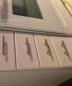 Cosmas 305-030SN - 10 Pack Satin Nickel Cabinet Hardware Euro Style Bar Handle Pull - 3" Inch (76mm) Hole Centers, 5-3/8" Overall Length, 1/2" Inch Bar Diameter 45 51wylYHOhvL