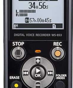 Olympus WS-853 black voice recorder with true stereo mic, 8GB, 110 hours battery life, voice balance, direct USB connection, with MP3 file format. 29 51wzZtLbAkL