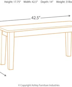Signature Design by Ashley Berringer 17.5 Inch Rustic Traditional Dining Bench, Brown 29 51xAd73kK4L