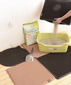Blackhole Litter Mat - Cat Litter Mat, Medium Square 23" X 21" - Dark Gray 17 51xBmZYQPiL