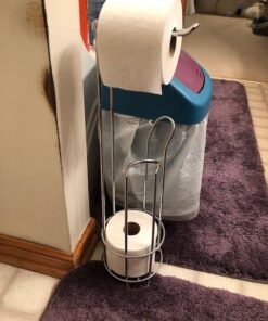 iDesign Classico Metal Toilet Tissue Roll Reserve Organizer for Bathroom, Compact Organizer, Holds 4 Rolls of Toilet Paper, Chrome Set of 1 35 51xHXLZdzzL