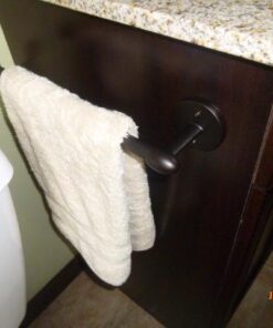 iDesign Orbinni Wall Mounted Metal Paper Towel Holder, Roll Organizer for Kitchen, Bathroom, Craft Room, Set of 1, Bronze 32 51xKbcXmHBL