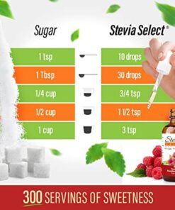 Stevia Select Raspberry Pure Stevia Extract - Zero Calorie Sweetener - All Natural Liquid Stevia Extract Sweetener Liquid - Keto Sugar Stevia Liquid - Keto Sweetener & Sugar Alternative 2 Oz… 2 Fl Oz (Pack of 1) 12 51xMfwXPlQL
