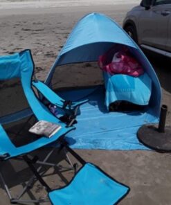 iCorer Automatic Pop Up Instant Portable Outdoors Quick Cabana Beach Tent Sun Shelter Blue 45 51xU7la84XL