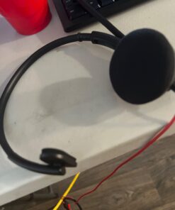 HROEENOI Premium USB Wired Headset with Noise-Cancelling Microphone, Ideal for PC, Laptop, Zoom Calls, Skype Meetings, Call Centers, and Home Office Use with in-Line Controls for Volume & Mic Mute 1 Pack 33 51xcOV5HB8L