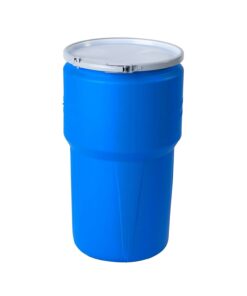 Eagle 14 Gallon High Density Polyethylene Lab Pack Barrel Drum with Metal Lever-lock Lid, 26.5" Height, 15" Diameter, Blue, 1610MB 33 51xi2ySgIXS
