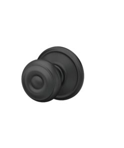 Schlage F10 GEO 622 Standard Door Knob, Hall & Closet Passage Lock, Matte Black 11 51xjL3W5 0L