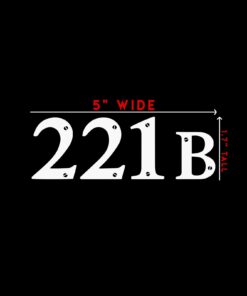 Sherlock Holmes Inpsired 221B Baker Street Sticker Decal Notebook Car Laptop 5" (White) 8 51xqTwExmeL