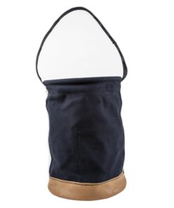 Klein Tools 5104FR Canvas Bucket, Flame-Resistant Tool Bucket Made of No. 4 Canvas, with Double-Reinforced Bottom, 100-Pound Load Rated Standard 15 51xt4IfPy5L