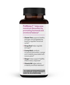 PreMense-T - Proactive PMS Relief Supplement - Support for Hormonal Imbalance, Bloating, Cramping & Breast Tenderness - Ginger, Crampbark, Dong Quai, Chasteberry & Vitamin B6-60 Capsules 13 51xv5x2Vm9L