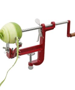 Johnny Apple Peeler (VKP1011), Clamp Base, Stainless Steel Blades, Red 21 51xyFqDLHsL