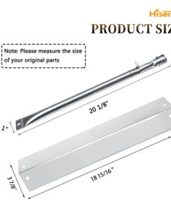 Hisencn Replacement Parts for Chargriller 3001, 3008, 3030, 4000, 5050, 5252 Gas Grill, Burner Tube, Heat Plate, Porcelain Cast Iron Cooking Grates, Ignitor for Chargriller 3 Burner Gas Grill Silver 11 51y MjNWKL 1