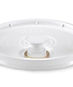 2 Gallon White Plastic Snap-on Pail Lid w/Pour Spout ~ (1 Lid) ~ HDPE (High Density Polyethylene) Bucket Top