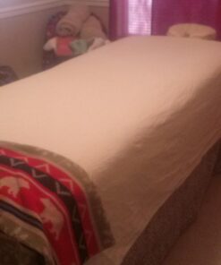 ForPro Premium Flannel 3-Piece Massage Sheet Set for Massage Tables, Includes Flat Sheet, Fitted Sheet and Fitted Face Rest Cover, Natural 20 51yGEbagk8L