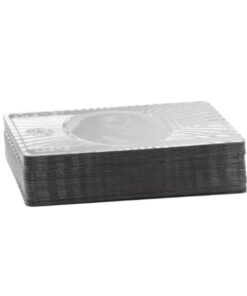LLF Deck of 24k Silver Foil Plating Poker Plastic Playing Cards with Wood Box Includes Certificate of Authenticity $100 Benjamin Franklin 11 51yPCWwt0SL