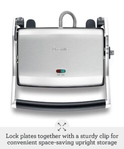 Breville Duo 1500-Watt Nonstick Panini Press, Silver 31 51yTOxiDubL