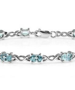 Amanda Rose Collection Gemstone Infinity Style Tennis Bracelet in Sterling Silver Choose from Amethyst, or Blue Topaz| Real Gemstones set in Real Sterling Silver | FIne Jewelry Gifts for Women Sky-Blue-Topaz 8 51yTov7LAL