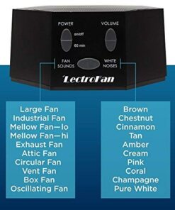 LectroFan High Fidelity White Noise Machine with 20 Unique Non-Looping Fan and White Noise Sounds and Sleep Timer Classic-Black Black Standard Packaging 25 51yTzvykqmL