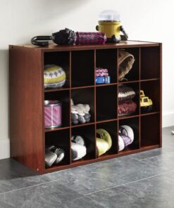 Alternative view of ClosetMaid 15 Cube Stackable Storage Organizer for Shoes, Bags, Crafts, Hobbies with Wood Shelves, for Closet, Entryway or Mudroom, Dark Cherry 15-Unit Organizer