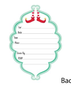 Big Dot of Happiness Elf Squad - Shaped Fill-in Invitations - Kids Elf Christmas and Birthday Party Invitation Cards with Envelopes - Set of 12 7 51yaEnytoL