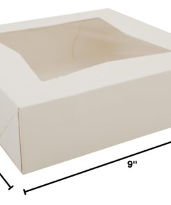Southern Champion Tray 24133 White Paperboard Window Bakery Box, 9". Length x 9" Width x 2-1/2" Height (Case of 200) 9" x 9" x 2-1/2" 35 51ybcEozRPL