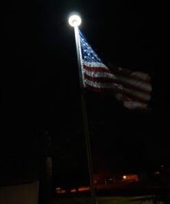 Sunnytech 2nd Generation Solar Flag Pole 20led Light, Brightest, Most Powerful, Longest Lasting & Most Flag Coverage, LED Downlight Light up Flag on Most 15 to 25Ft Flagpole, Upgraded Electric Circuit,White White 36 51yeJ5gtKlL