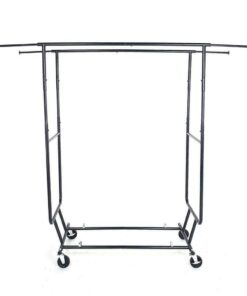 Rackaphile Collapsible Adjustable Double Rail Rolling Clothing Garment Drying Rack, Chrome Finish 6 51yhzSmdvRL