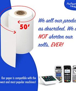 2-1/4 X 50 Thermal Paper Verifone Vx520 Ingenico ICT220 ICT250 FD400, 50 BPA Free Rolls by Rollxy 11 51yoPCrVpwL