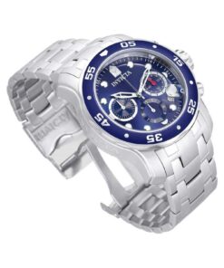 Alternative view of Invicta Men's Pro Diver Collection Chronograph Watch 48mm Silver & Blue
