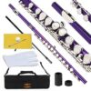 Glory Closed Hole C Flute With Case, Tuning Rod and Cloth,Joint Grease and Gloves Purple 7 51ysPRzln5L