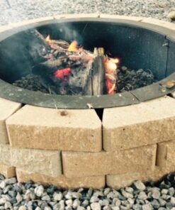 Sunnydaze 2mm Thick Steel Fire Pit Ring Insert - DIY Above or In-Ground Liner - 46-Inch Outer Diameter (30-Inch Inner Diameter) 30 Inch 32 51yw1C7Dt L