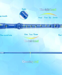 Mr.Power Soprano Recorder German Style C Key 8 Holes Easy Instrument for Beginners School Student Home Entertainment (Blue) Plastic, 3-piece detachable Blue 13 51zCR79hUPS