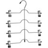 Richards Homewares Black 8 Clips Slack Rack 4 Tier Trouser/Skirt Chrome & Black Vinyl Hanger (3-Pack), (SYNCHKG124206) 3 Pack 40 51zCqvZbVWL
