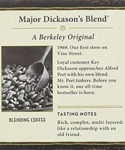 Peet's Coffee Major Dickason Blend Single Cup Coffee for Keurig K-Cup Brewers 40 count 40 Count (Pack of 1) 7 51zM9Vo5c L