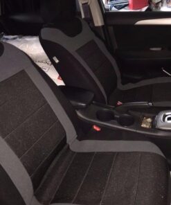 FH Group Car Seat Covers Front Set Cloth - Seat Covers for Low Back Car Seats with Removable Headrest, Universal Fit, Automotive Seat Cover, Airbag Compatible Car Seat Cover for SUV, Sedan, Van Gray 31 51zRshPn2OL