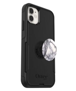 Bundle: OtterBox COMMUTER SERIES Case for IPhone 11 - (BLACK) + PopSockets PopGrip - (WHITE MARBLE) Black / White Marble Case & PopGrip 20 51zT0LcEBVL