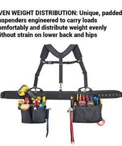 CLC Custom Leathercraft 1608 Electrician's Comfort Lift Combo Tool Belt, 28 Pocket,Black 20 51zdL0HiqRL
