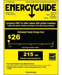 EdgeStar 19 Inch Wide 1.1 Cu. Ft. Freezer with Integrated Lock 17 51ze98tUvfL