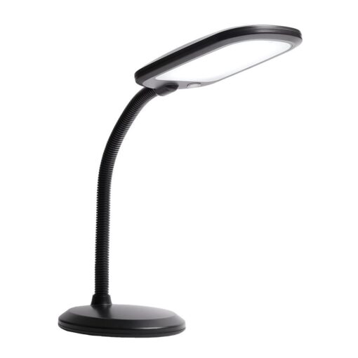 Newhouse Lighting NHDK WH Eos Reading & Craft Table LED Desk Lamp, Dimmable &Light Color Adjustable, Gooseneck Task Light, Black (NHDK-EO-BK) New Model