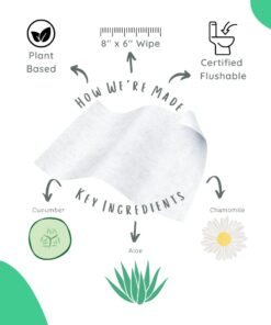 Stall Mates Wipes - Flushable Wipes | Individually Wrapped | Travel Friendly | Unscented with Vitamin-E & Aloe | (30 on-the-go singles) 30 Count (Pack of 1) 23 51zfXGRO8IL