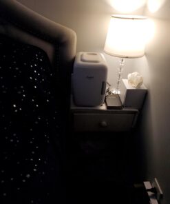 Cooluli Mini Fridge for Bedroom - Car, Office Desk & Dorm Room - Portable 4L/6 Can Electric Plug In Cooler & Warmer for Food, Drinks, Skincare Beauty & Makeup - 12v AC/DC & Exclusive USB Option, White 41 61 1VxzfXAL