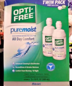 Opti-Free Puremoist Multi-Purpose Disinfecting Solution with Lens Case, 20 Fl Oz 25 61 75IvyK3L